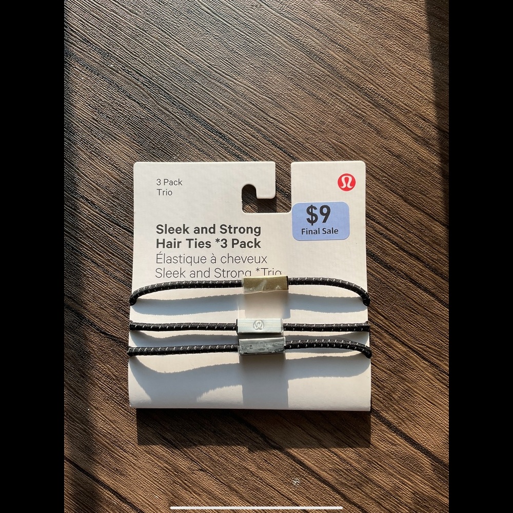 [NWT] Lululemon sleek and strong hair ties | 3 ties